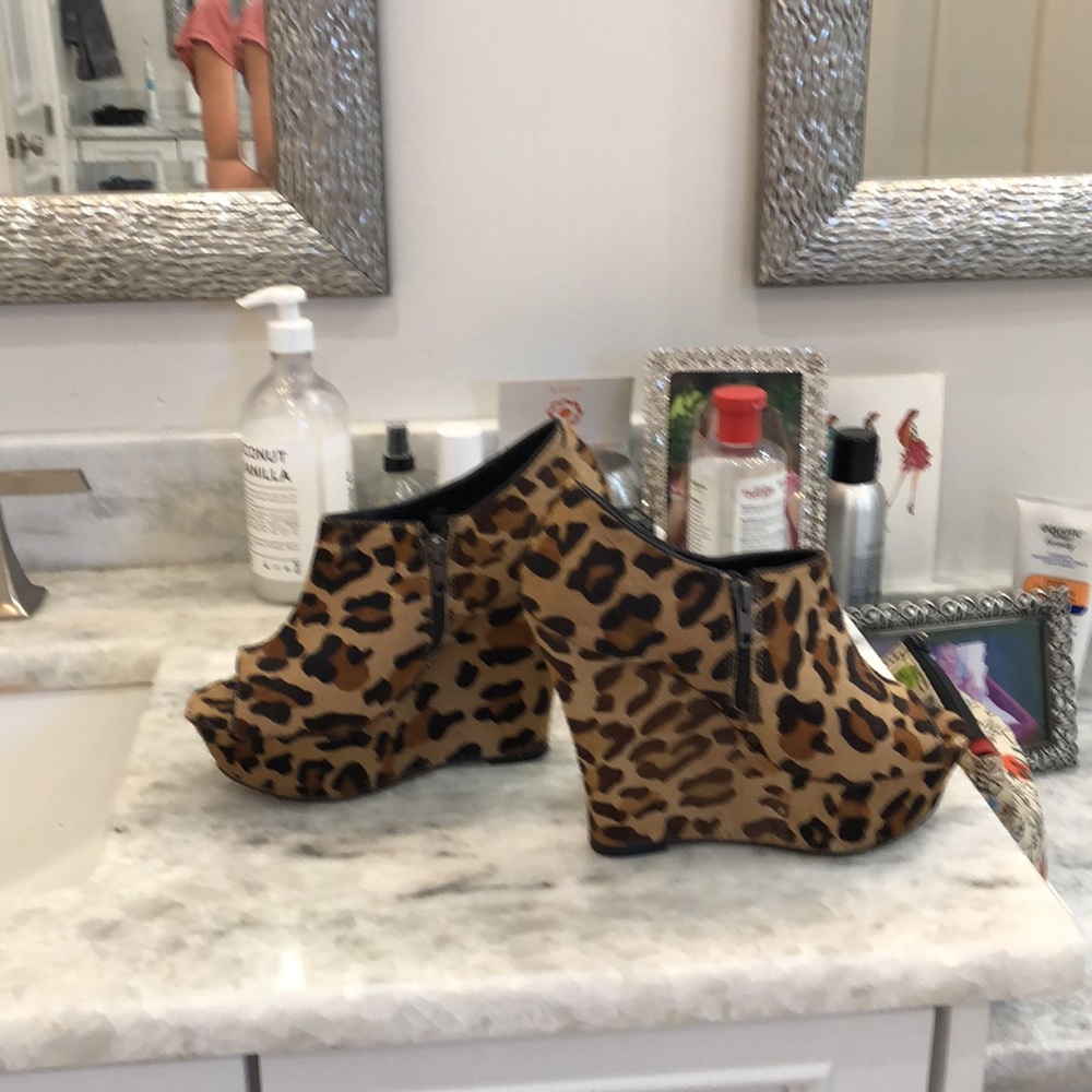 Steve Madden Cheetah Open Toe Platforms - image 2